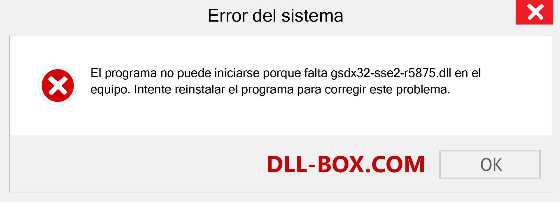 ¿Falta el archivo gsdx32-sse2-r5875.dll ?. Descargar para Windows 7, 8, 10 - Corregir gsdx32-sse2-r5875 dll Missing Error en Windows, fotos, imágenes